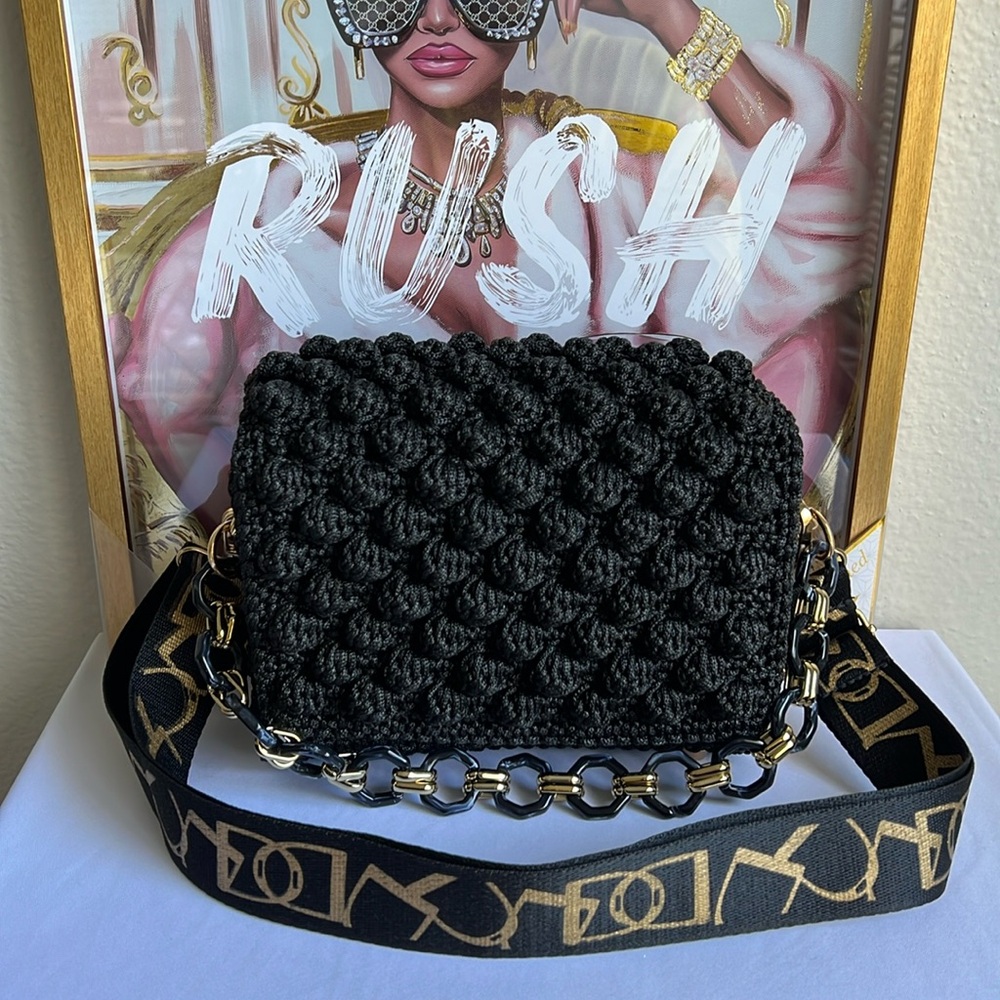 Classic Hand Crafted Crochet Crossbody Bag.